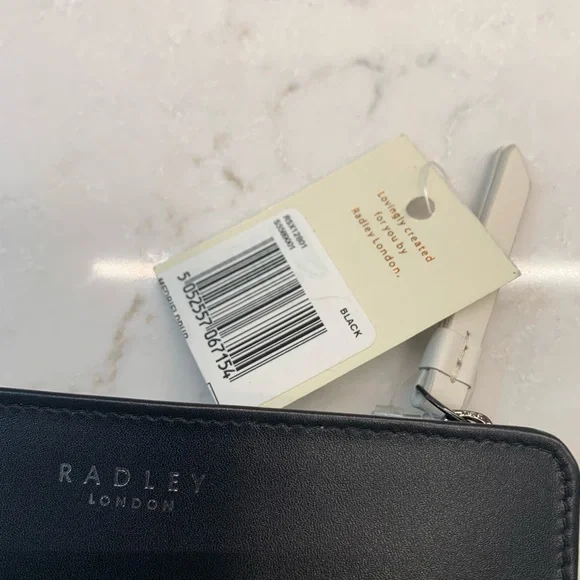 NEW RADLEY LONDON Scottie Dog Black Wallet Silver Clouds - Picture 3 of 7